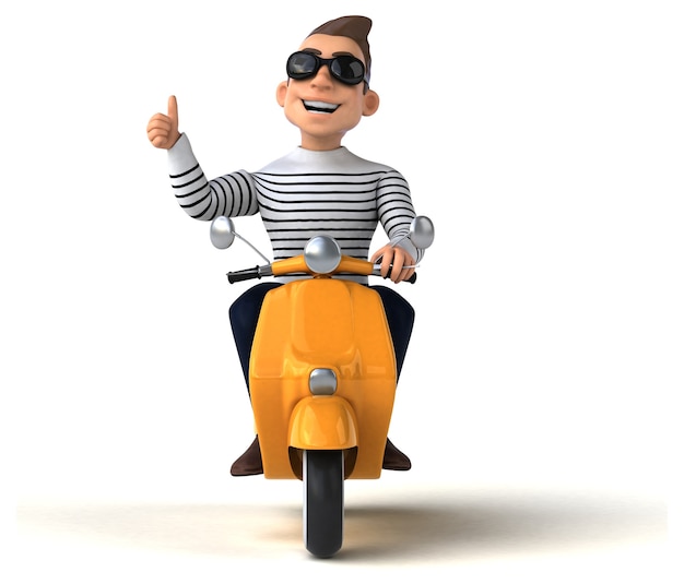 Un personnage de dessin animé amusant en 3D