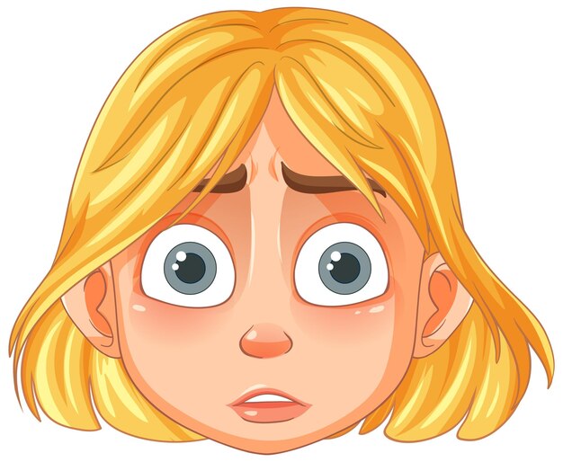 Le personnage de dessin animé blond surpris