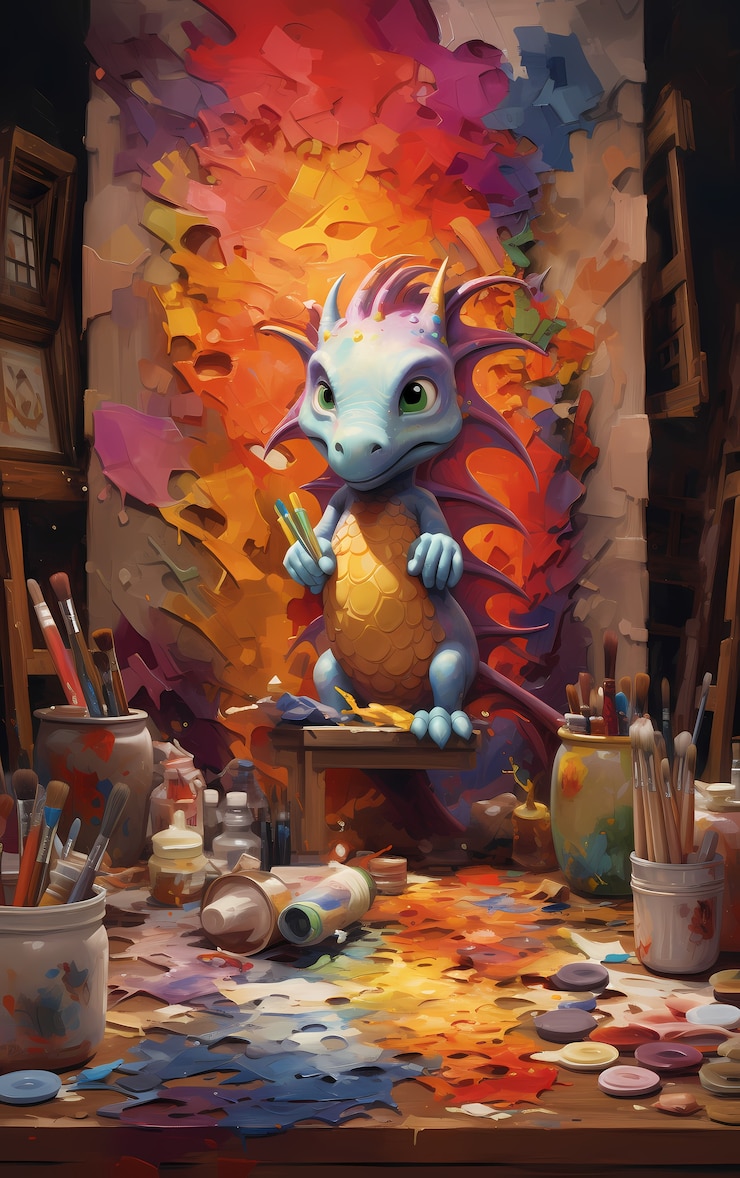 Photo gratuit personnage de dessin animé de dragon