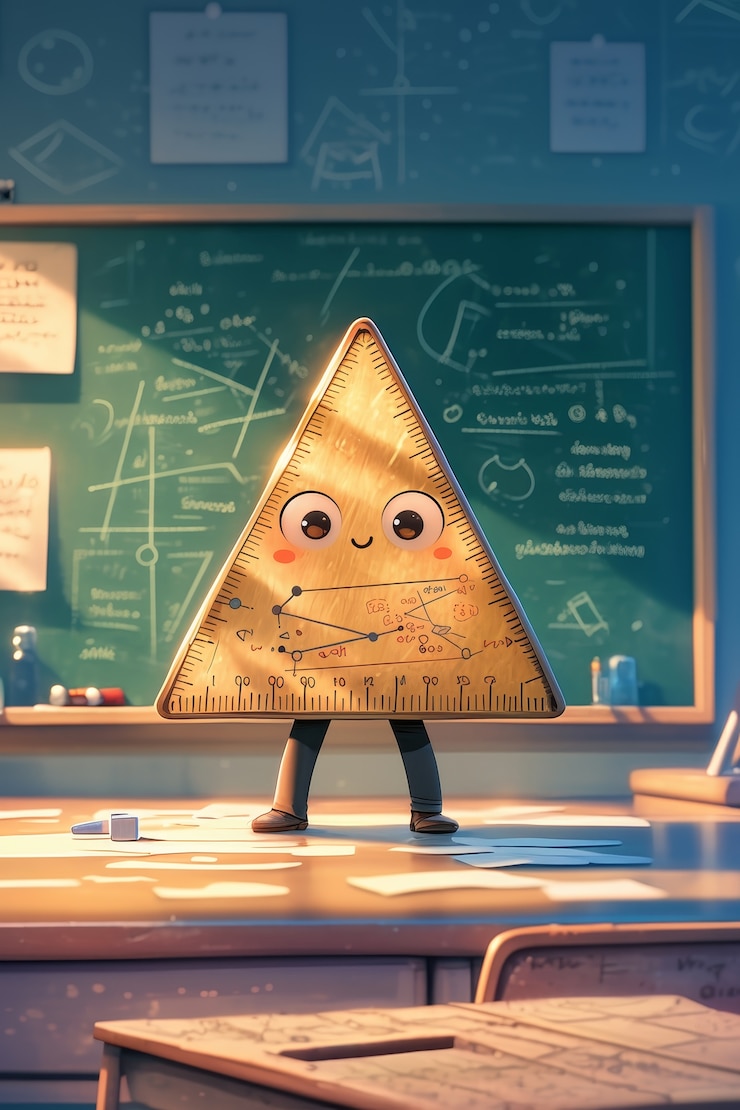 Photo gratuit personnage d'objets mathématiques de dessins animés 3d