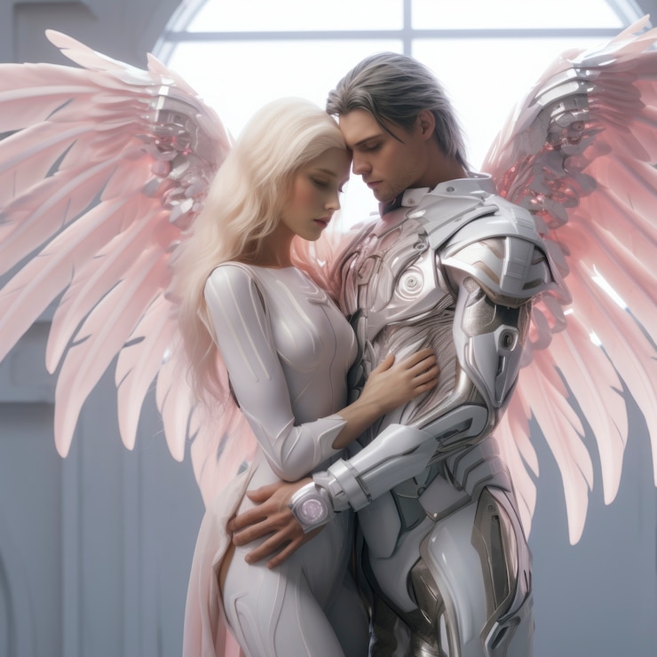 Photo gratuit des personnages de fantaisie éprouvant l'amour