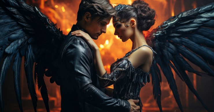 Photo gratuit des personnages de fantaisie éprouvant l'amour