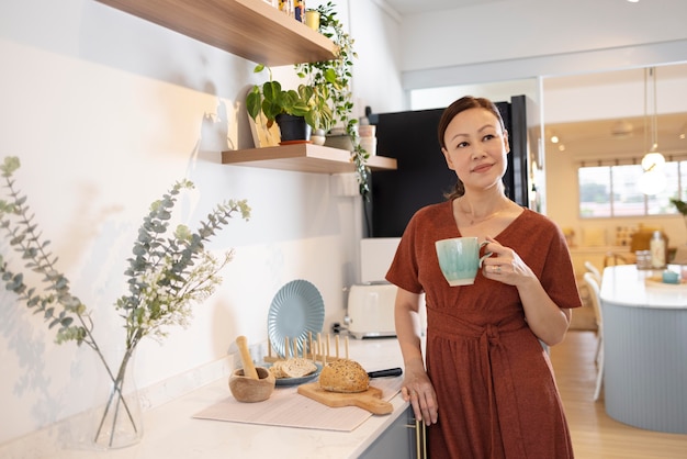 Personne profitant d'un moment de détente à la maison