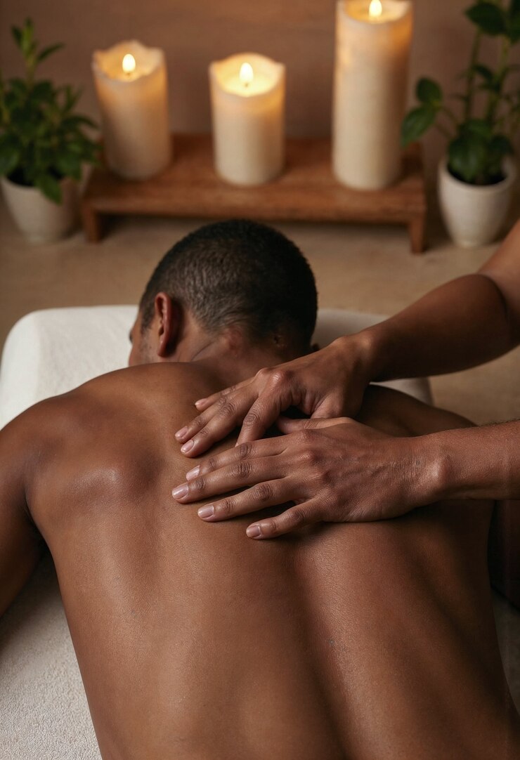 Photo gratuit personne profitant d'une séance de spa