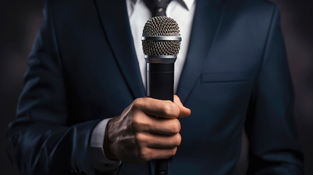 Photo gratuite personne prononçant un discours lors d'un événement officiel