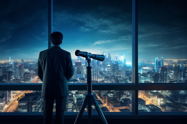 Photo gratuit personne regardant un autre ciel mystique futuriste