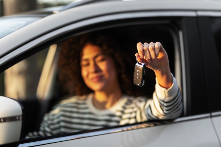 Photo gratuit personne se préparant à obtenir un permis de conduire