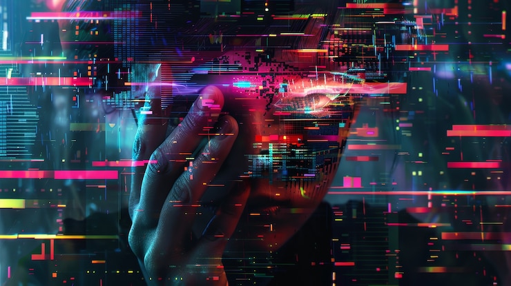 Photo gratuit personne souffrant de dépendance à la technologie et de cybersickness