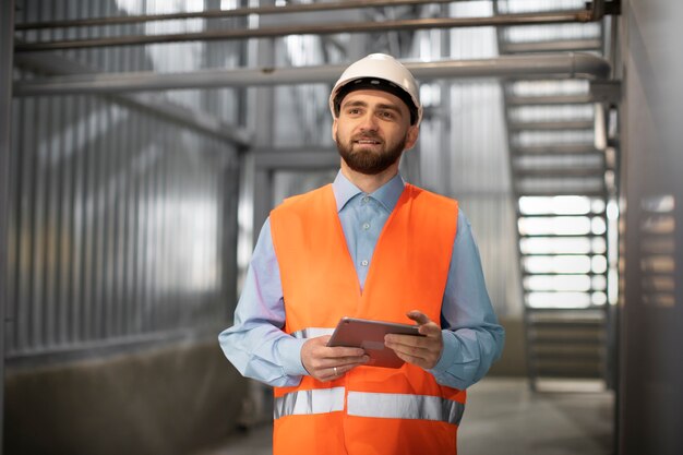 Personne travaillant dans le bâtiment et la construction