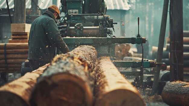 Personne travaillant dans l'industrie et l'usine du bois