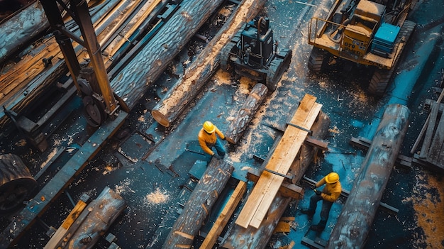 Photo gratuite personne travaillant dans l'industrie et l'usine du bois