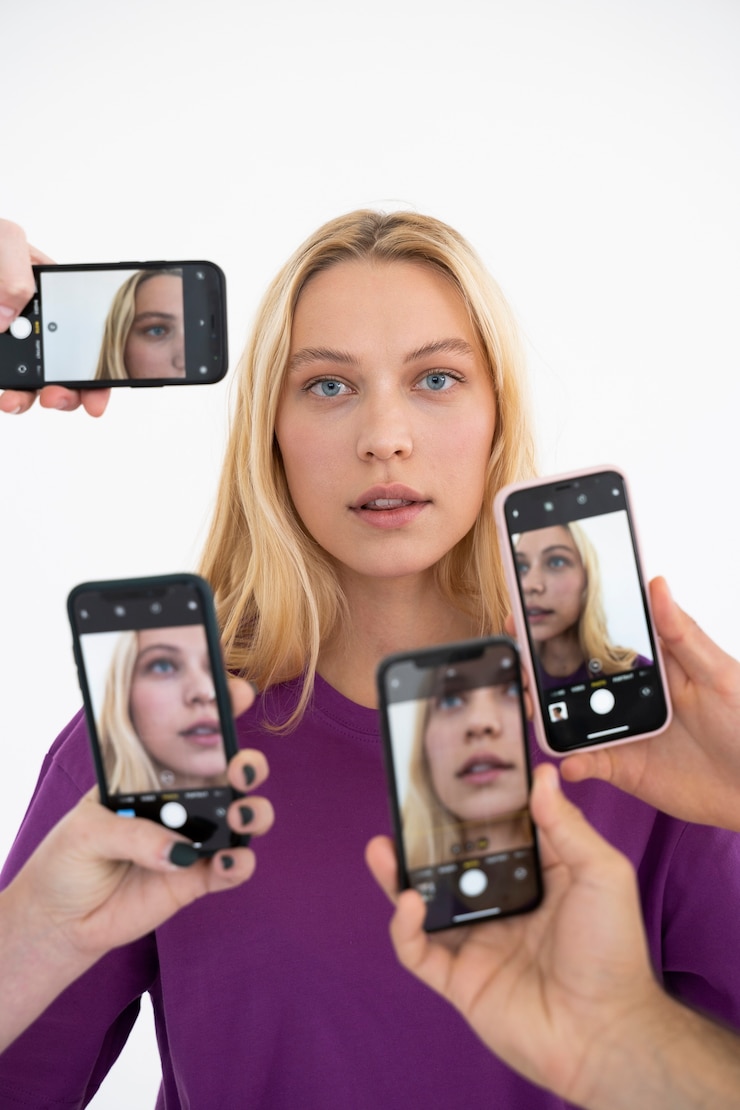 Photo gratuit personnes connectées sur les réseaux sociaux