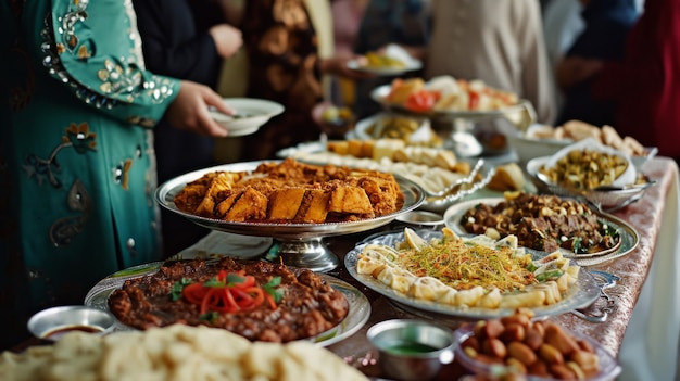 Personnes en grand angle célébrant l'Aïd al-Fitr