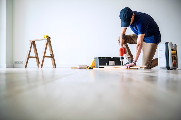 Personnes rénovant le concept de la maison