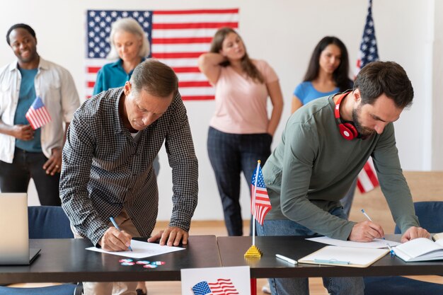 Personnes s'inscrivant pour voter aux États-Unis