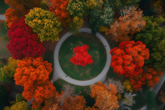 Photo gratuite la perspective d'une belle canopée d'arbres