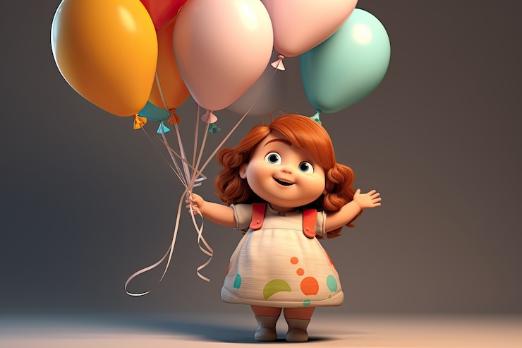 Photo gratuit une petite fille tenant des ballons.