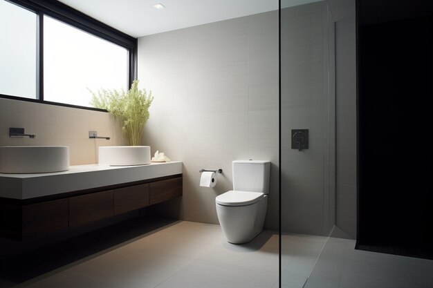 Petite salle de bain au design moderne