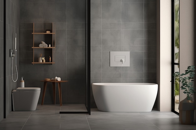 Petite salle de bain au style design moderne