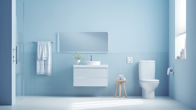 Photo gratuite petite salle de bain au style design moderne