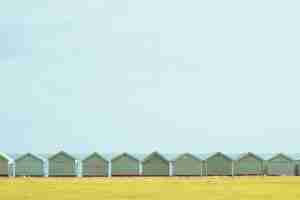 Photo gratuite petites maisons horizon