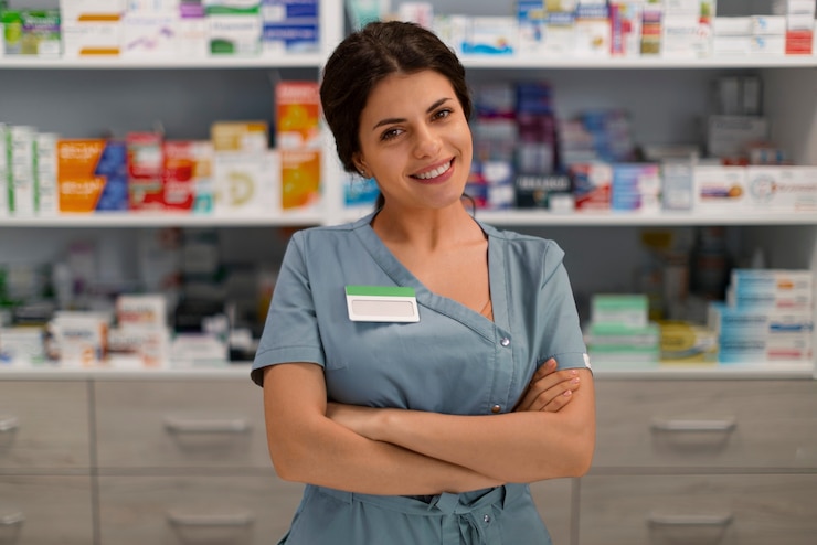 Photo gratuit pharmacien au travail