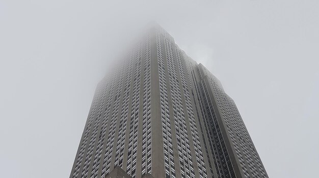 Photo architecturale minimaliste de gratte-ciel par temps nuageux