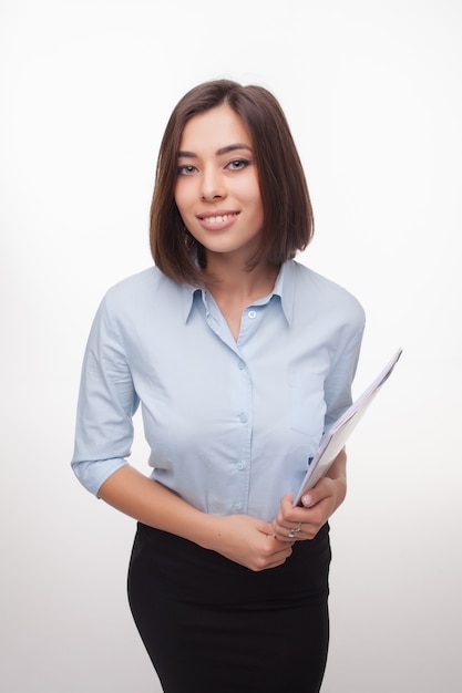 Photo d'une belle femme d'affaires