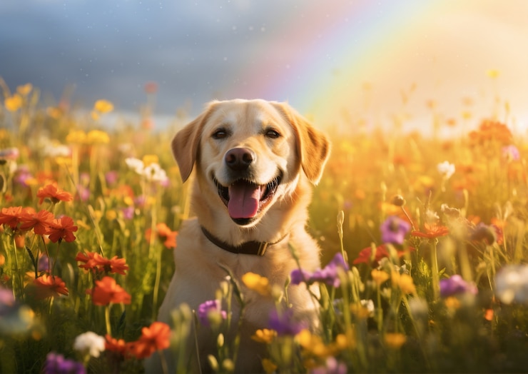 Photo gratuit une photo de chien labrador retriever générée par ai