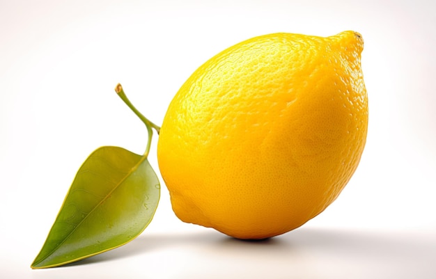 Photo d'un citron sur fond blanc