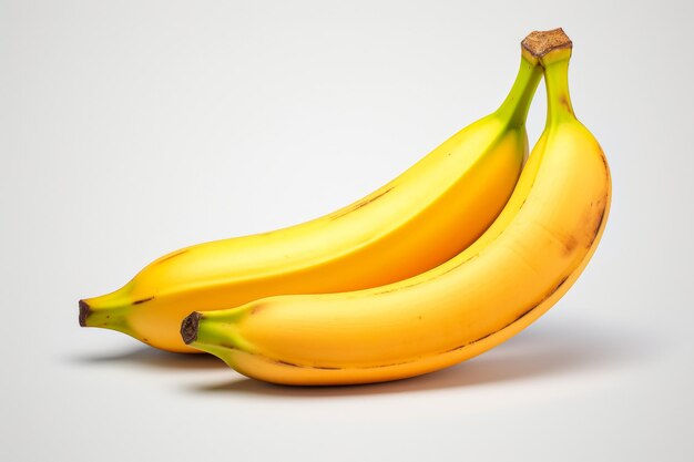 Photo d'un couple de bananes sur fond blanc