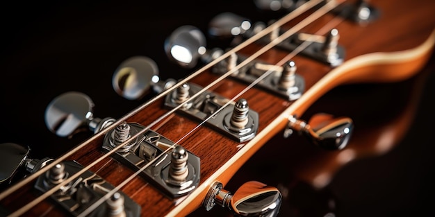 Photo gratuite une photo détaillée des parties de guitare capturant l'esprit de la musique
