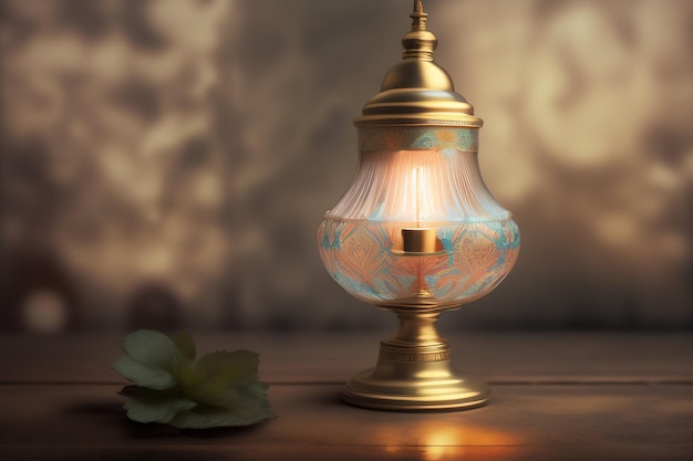 Photo gratuite photo gratuite ramadan kareem eid mubarak lampe royale élégante à l'ancienne avec mosquée