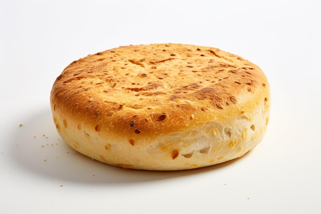 Photo gratuite photo d'un pain crumpet isolé sur fond blanc