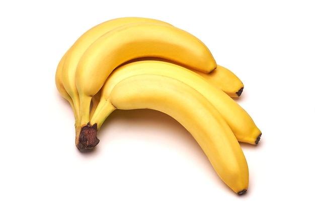 Photo de studio de régime de bananes isolé sur fond blanc