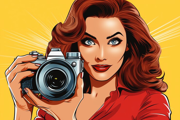 Photo gratuit photographe de scènes de style de vie de bandes dessinées
