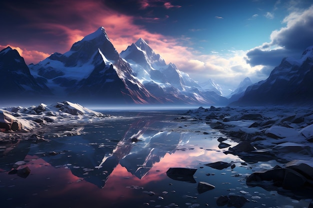 photographie détaillée du paysage antarctique