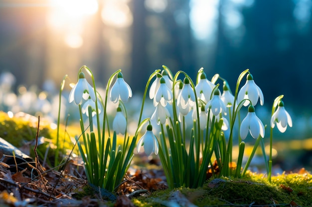 Photo gratuite photographie de grillons de neige en fleur dans un paysage hivernal