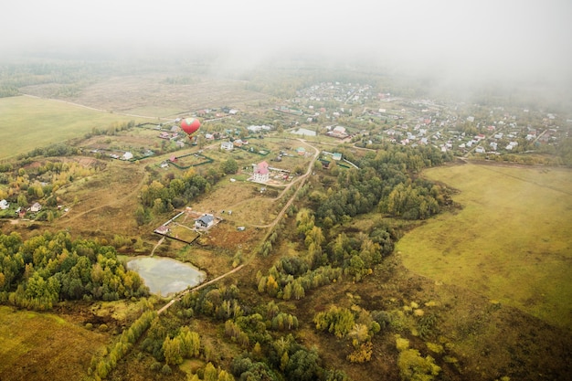 photographie de la nature vue du ciel