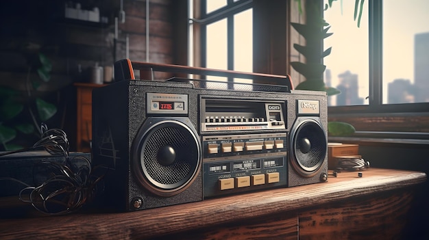 Photo gratuite photographie d'un vieux lecteur de cassettes radio