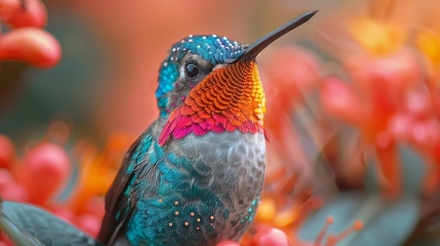 Photo gratuite photorealistic hummingbird outdoors in nature