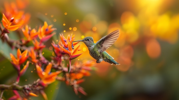 Photo gratuite photorealistic hummingbird outdoors in nature