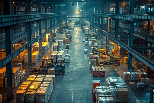Photo gratuite photorealistic scene with warehouse logistics operations