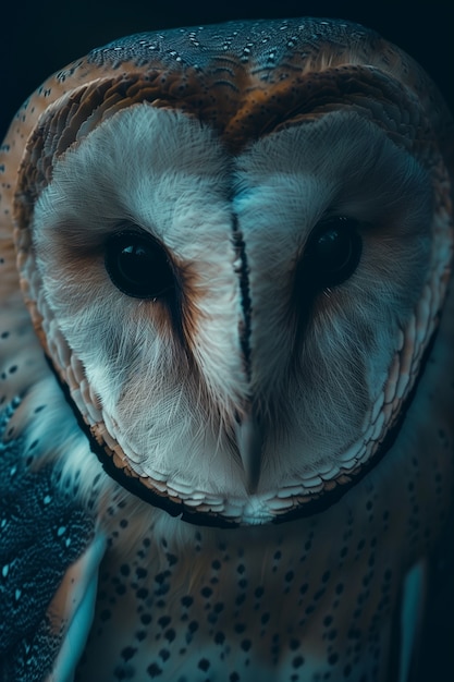 Photo gratuite photorealistic view of owl bird at night