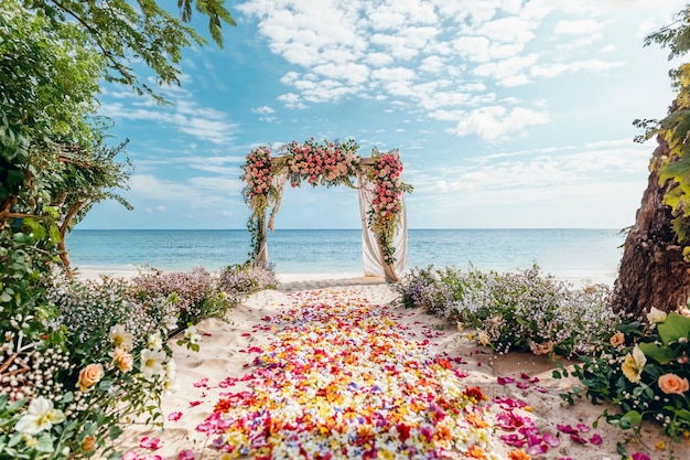 Photo gratuite photorealistic wedding venue with intricate decor and ornaments