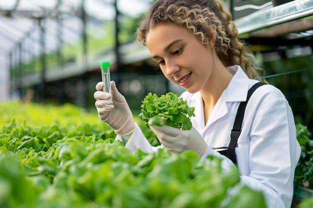 Photo gratuite photorealistic woman in an organic sustainable garden harvesting produce