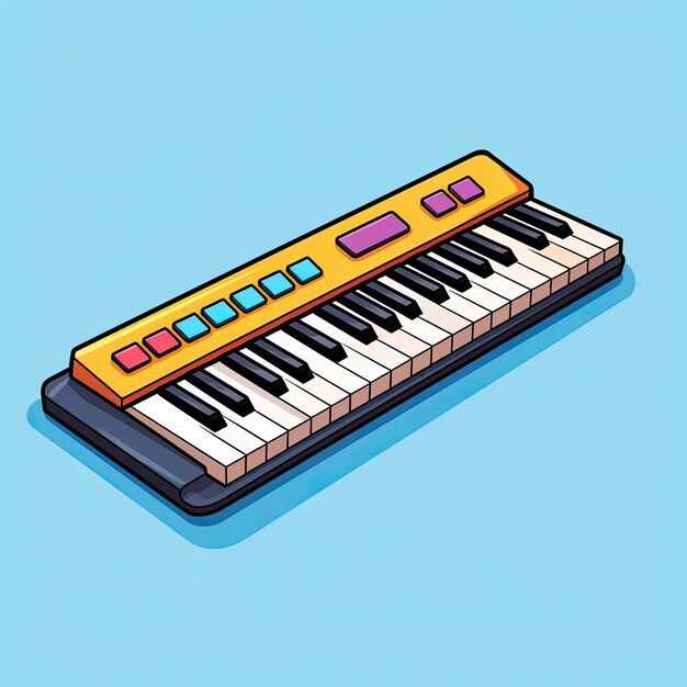 Piano de style dessin animé