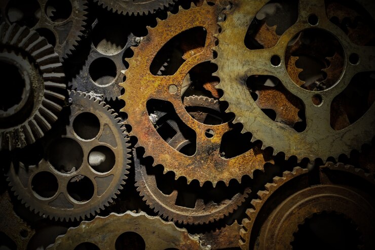 Photo gratuit pièces en fer d&#39;usine de précision travail d&#39;équipe