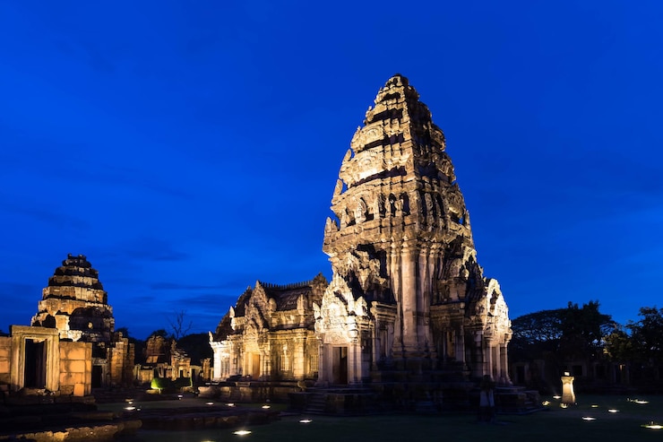 Photo gratuit pierre antique de prasart phimai en thaïlande
