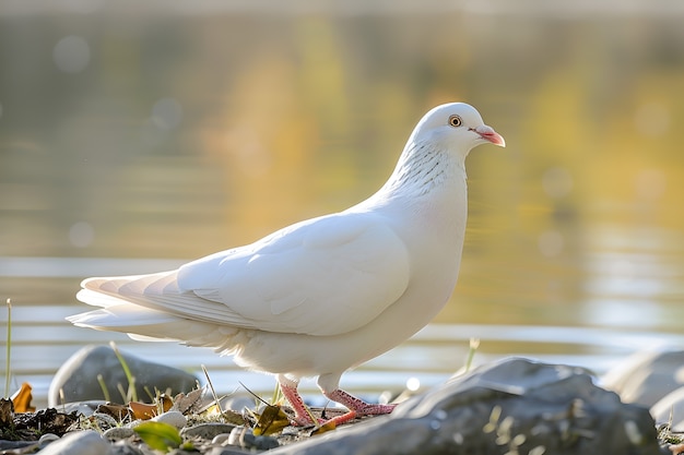 Photo gratuite le pigeon dans son environnement naturel